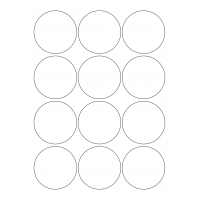 30014 - Label Size 90mm dia - 12 label(s) per sheet