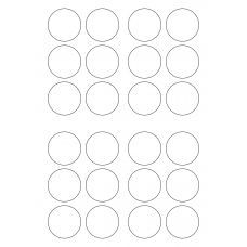 30111 - Label Size 60mm dia - 24 label(s) per sheet 