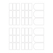 30129 - Label Size Shapes - 42 label(s) per sheet 