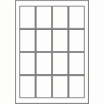 822 - SR-A3 Label Size 97mm x 68mm - 16 labels per sheet