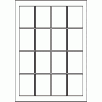 822 - SR-A3 Label Size 97mm x 68mm - 16 labels per sheet