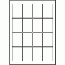 822 - SR-A3 Label Size 97mm x 68mm - 16 labels per sheet 