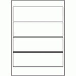 823 - A3 Label Size 280mm x 80mm - 4 labels per sheet