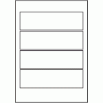 824 - SR-A3 Label Size 280mm x 80mm - 4 labels per sheet