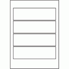 824 - SR-A3 Label Size 280mm x 80mm - 4 labels per sheet 