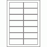 832 - SR-A3 Label Size 135mm x 55mm - 14 labels per sheet