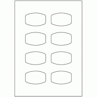 927 - Rounded Rectangle Label Size 63mm x 40mm - 8 labels per sheet