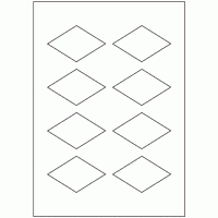 928 - Diamond Label Size 80mm x 50mm - 8 labels per sheet