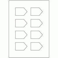 930 - Direction Arrow Label Size 61mm x 40mm - 8 labels per sheet