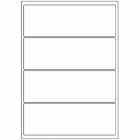 410 - Label Size 200mm x 69mm - 4 labels per sheet