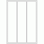 436 - Label Size 64mm x 284mm - 3 labels per sheet