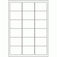 442 - Label Size 63.5mm x 46.5mm - 18 labels per sheet