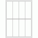 447 - Label Size 50mm x 138mm - 8 labels per sheet