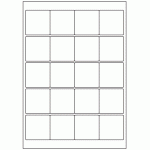 448 - Label Size 50mm x 50mm - 20 labels per sheet