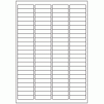 454 - Label Size 48mm x 12mm - 92 labels per sheet