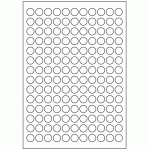 465 - Label Size 15mm dia - 154 labels per sheet