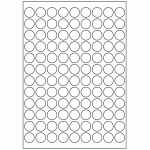 466 - Label Size 20mm dia - 108 labels per sheet