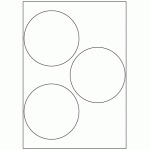 472 - Label Size 112mm dia - 3 labels per sheet