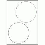 473 - Label Size 140mm dia - 2 labels per sheet