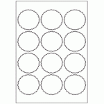 489 - Label Size 65mm x 60mm - 12 labels per sheet