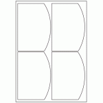 497 - Dome Label Size 98mm x 140mm - 4 labels per sheet