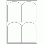 498 - Dome Label Size 98mm x 140mm - 4 labels per sheet