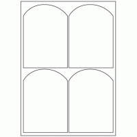 498 - Dome Label Size 98mm x 140mm - 4 labels per sheet