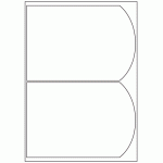 499 - Dome Label Size 204mm x 139.6mm - 2 labels per sheet