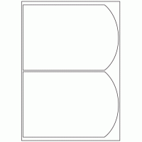 499 - Dome Label Size 204mm x 139.6mm - 2 labels per sheet