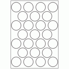 502 - Label Size 44mm x 44mm - 25 labels per sheet 