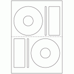 504 - Label Size CD Sets 118.5mm (with Perforation) - 2 sets per sheet