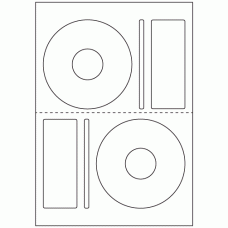 504 - Label Size CD Sets 118.5mm (with Perforation) - 2 sets per sheet 
