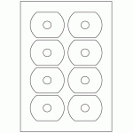 506 - Label Size CD Business Card Label - 8 labels per sheet