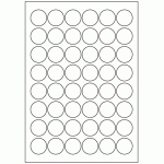 508 - Label Size 30mm dia - 48 labels per sheet