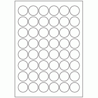 508 - Label Size 30mm dia - 48 labels per sheet