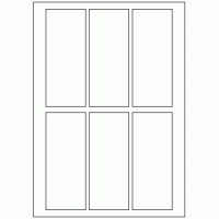 512 - Label Size 55mm x 135mm - 6 labels per sheet