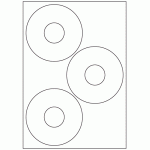 518 - Label Shape CD - 3 labels per sheet