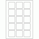 544 - Label Size 50mm x 50mm - 15 labels per sheet