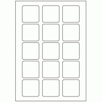 544 - Label Size 50mm x 50mm - 15 labels per sheet