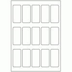 545 - Label Size 34mm x 75mm - 15 labels per sheet