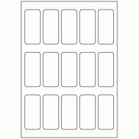 545 - Label Size 34mm x 75mm - 15 labels per sheet