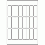 550 - Label Size 23mm x 73mm - 24 labels per sheet