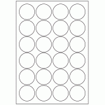 553 - Label Size 45mm dia - 24 labels per sheet