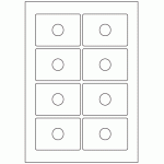 557 - Label Size Business Card CD - 8 labels per sheet