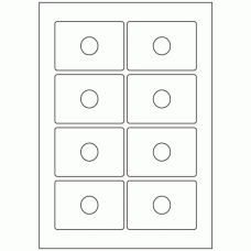 557 - Label Size Business Card CD - 8 labels per sheet