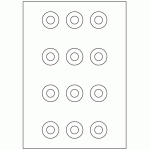 561 - Label Size 34mm dia - 12 labels per sheet