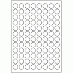 563 - Label Size 20mm dia - 96 labels per sheet