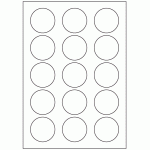 564 - Label Size 50mm dia - 15 labels per sheet