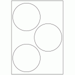 565 - Label Size 112mm dia - 3 labels per sheet