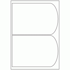 569 - Dome Label Size 200mm x 136mm - 2 labels per sheet